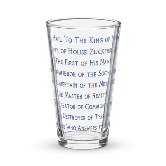 Shaker Pint Glass