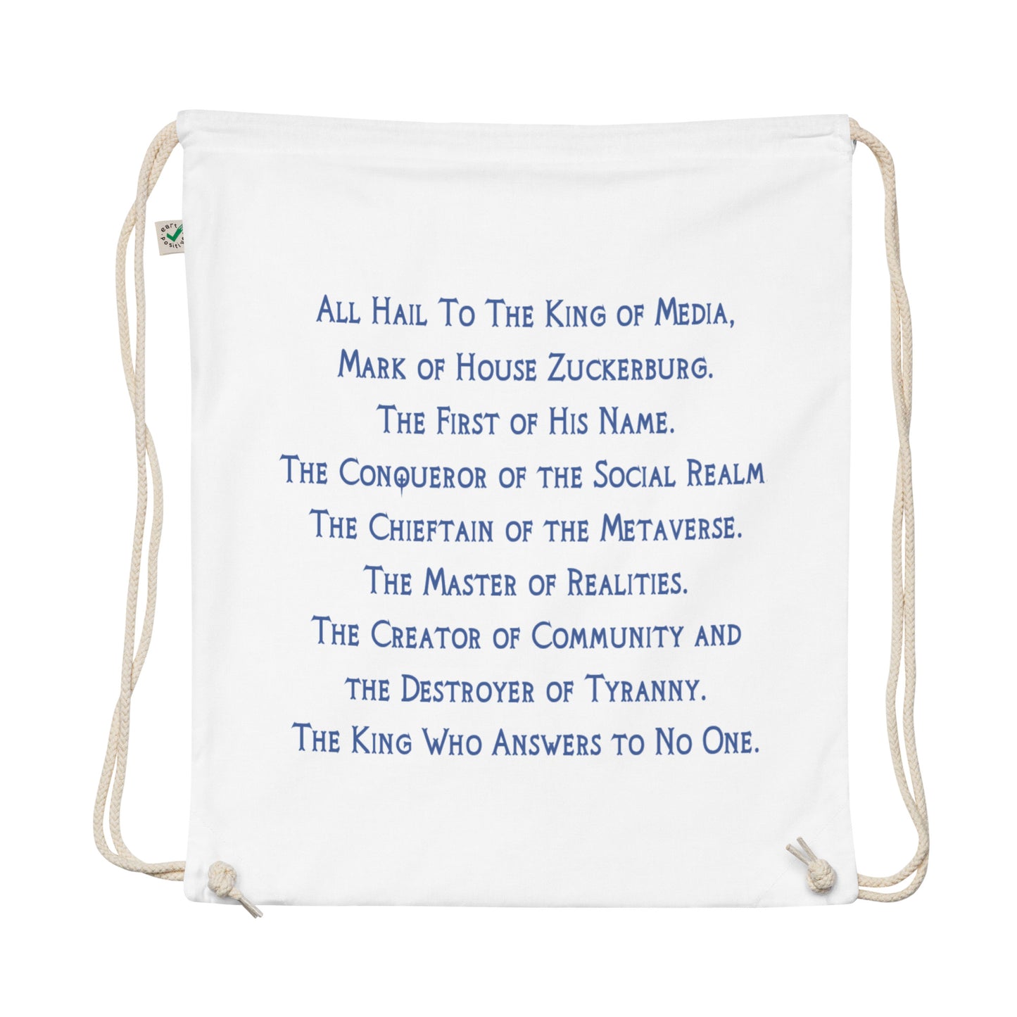 Organic Cotton Drawstring Bag